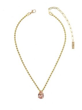 Tova Vintage rose crystal on light topaz crystal chain